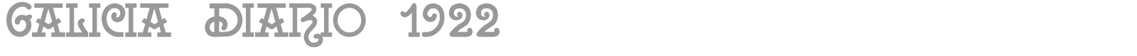 Galicia Diario 1922 font preview