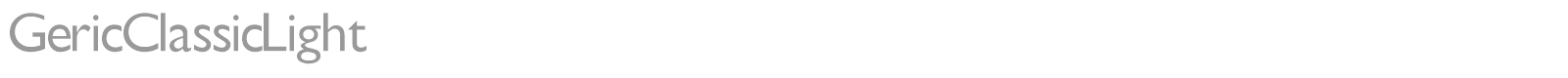 GericClassicLight font preview