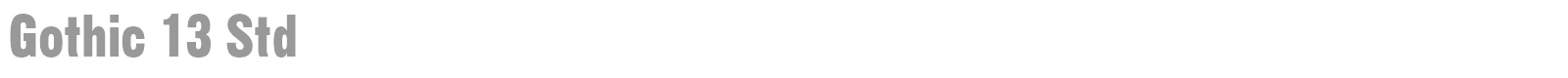 Gothic 13 Std font preview