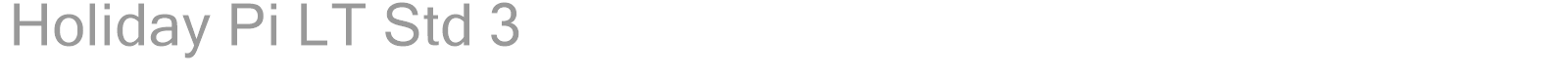Holiday Pi LT Std font preview