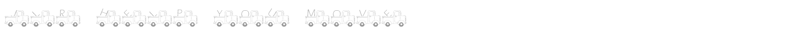 JLR Help You Move font preview