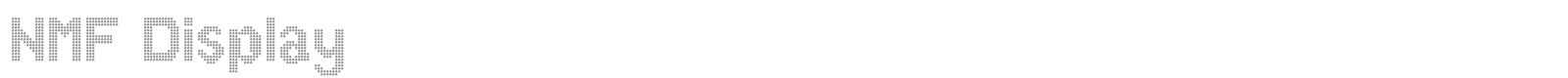 NMF Display font preview