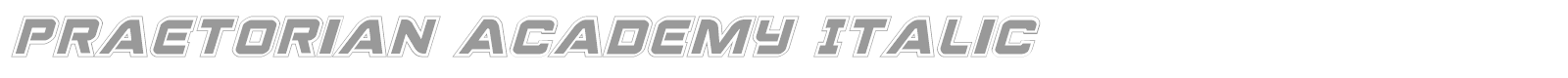 Praetorian Academy Italic font preview