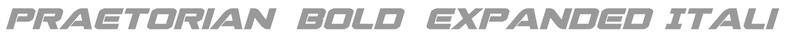 Praetorian Bold Expanded Italic font preview