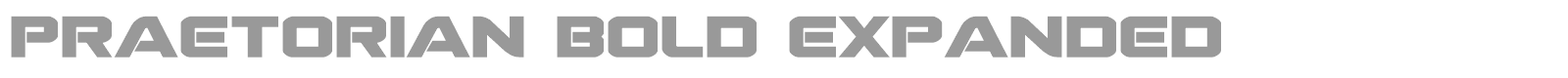 Praetorian Bold Expanded font preview