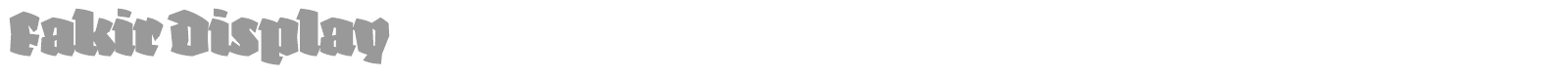 Fakir Display font preview