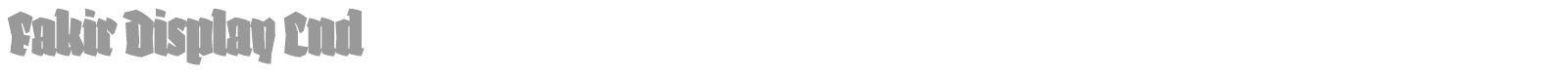 Fakir Display font preview