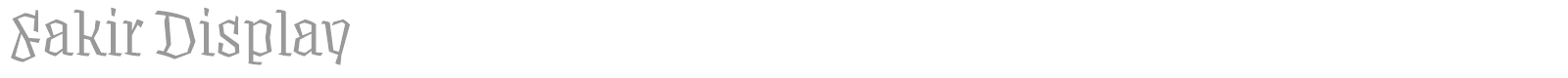 Fakir Display font preview