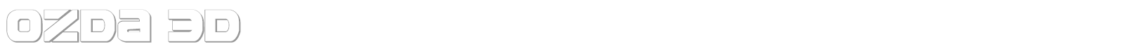 Ozda 3D font preview
