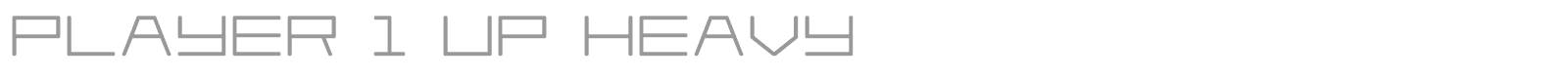 Player 1 Up Heavy font preview