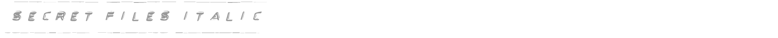 Secret Files Italic font preview