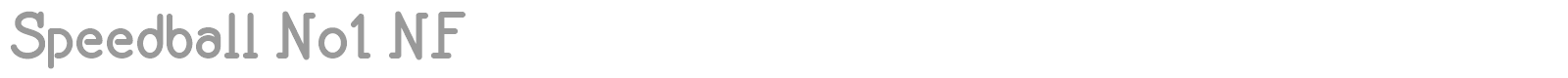 Speedball No 1 Bold font preview