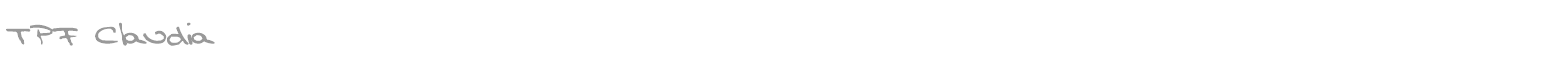 TPF Claudia font preview