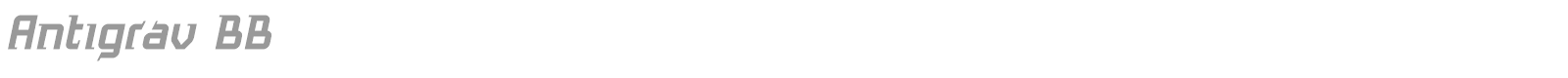 Antigrav font preview