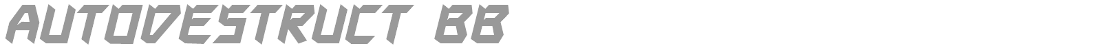 Auto Destruct font preview