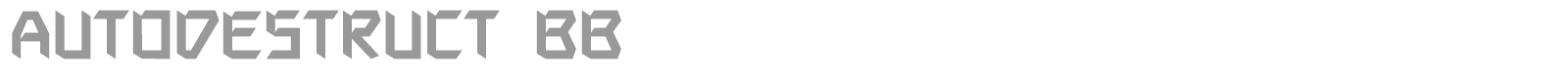 Auto Destruct font preview