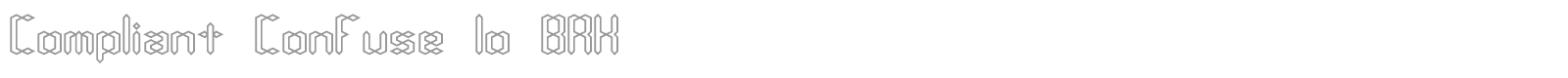 Compliant Confuse font preview