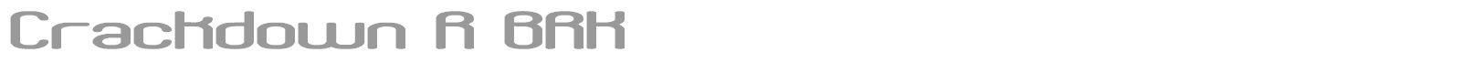 Crackdown font preview