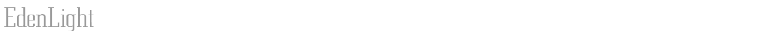 EdenLight font preview