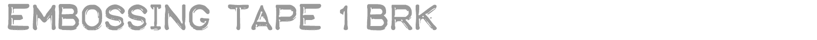 Embossing Tape font preview