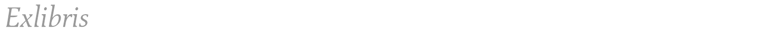 Exlibris font preview