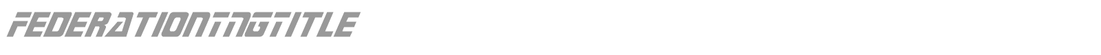 Federation font preview