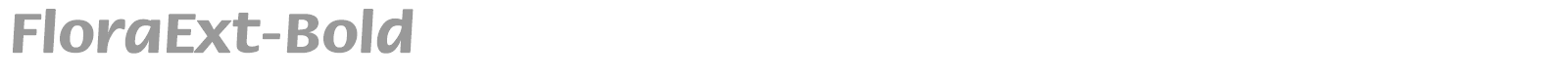 FloraExt-Bold font preview