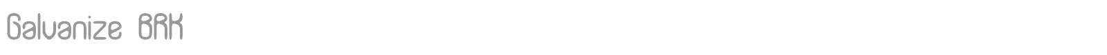 Galvanize font preview