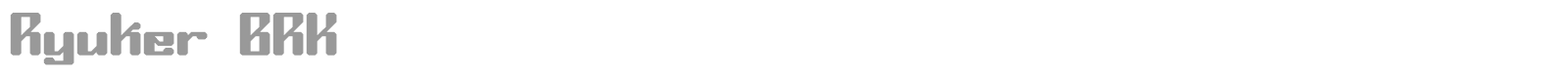 Ryuker font preview