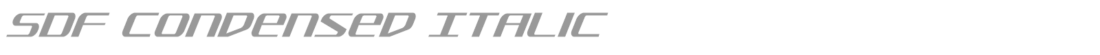 SDF Condensed Italic font preview