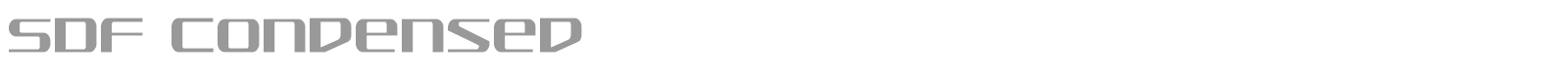 SDF Condensed font preview