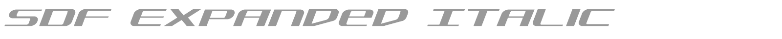 SDF Expanded Italic font preview