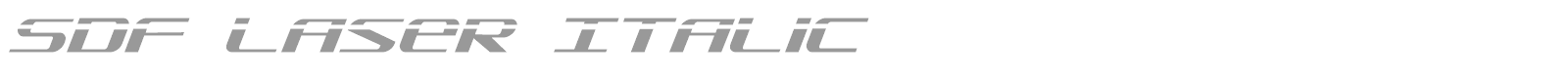 SDF Laser Italic font preview