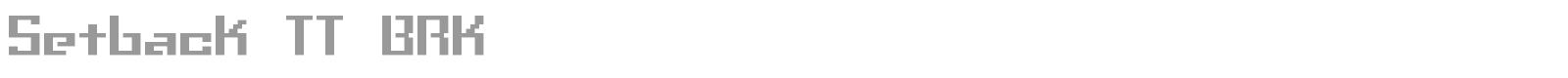 Setback font preview