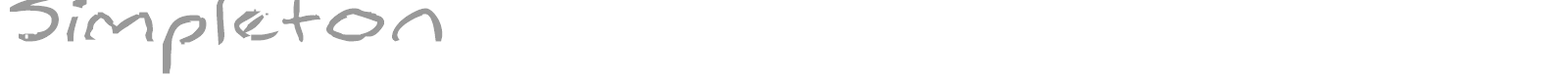 Simpleton font preview