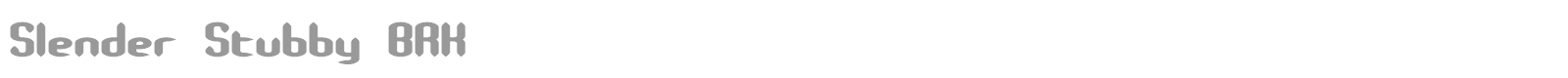 Slender font preview
