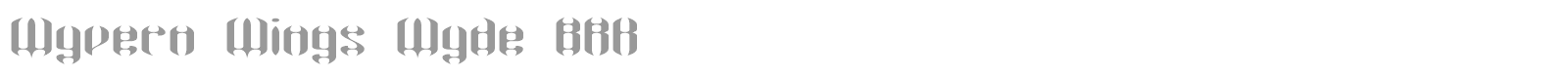 Wyvern Wings font preview