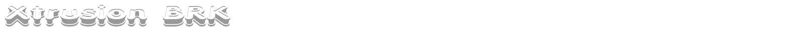 Xtrusion font preview