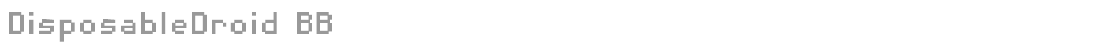 Disposable Droid font preview