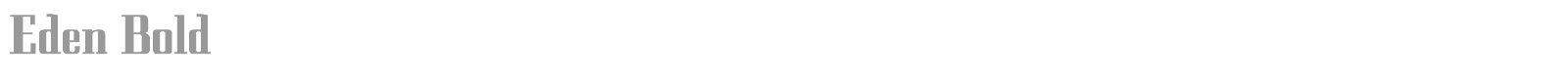 EdenBold font preview