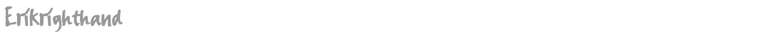 Erikrighthand font preview