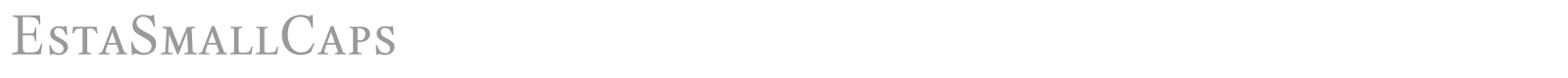 EstaSmallCaps font preview