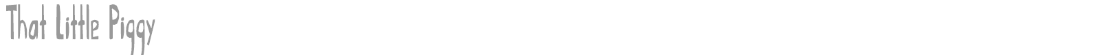 That Little Piggy font preview