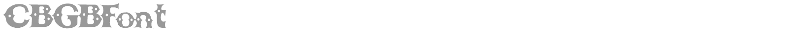 CBGB font preview