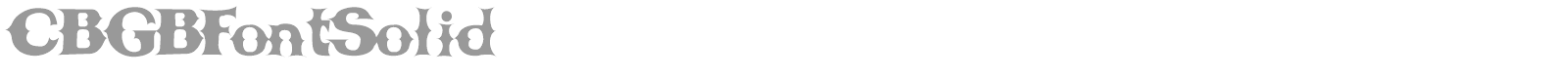 CBGB font preview