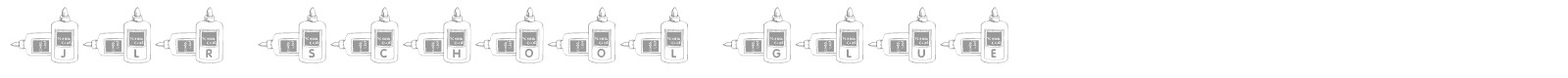 JLR School Glue font preview