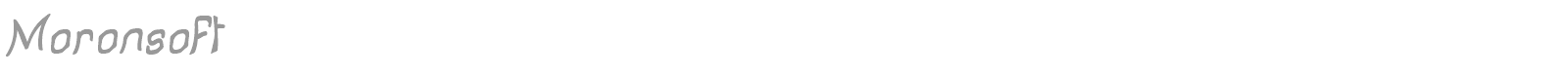 Moronsoft font preview