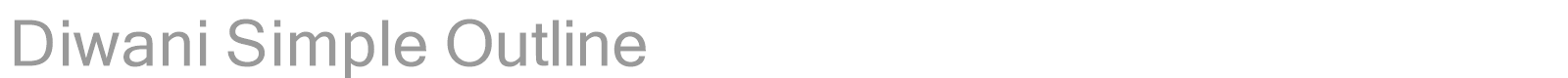 Diwani Simple Outline font preview
