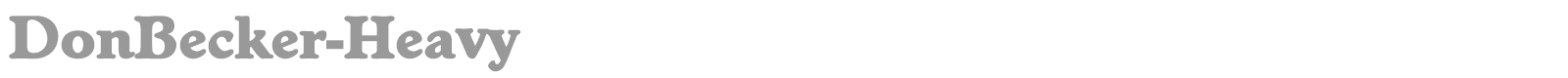 DonBecker-Heavy font preview