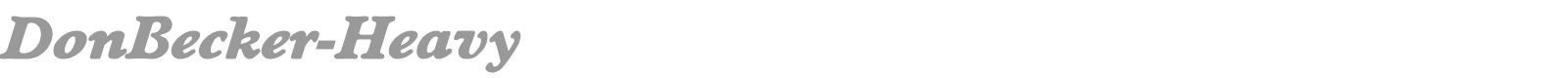 DonBecker-Heavy font preview
